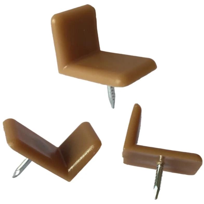 Self-Adhesive Furniture Glides Square Plastic Rubber Floor Protectors with Hardware Including Silicone and Felt Nail