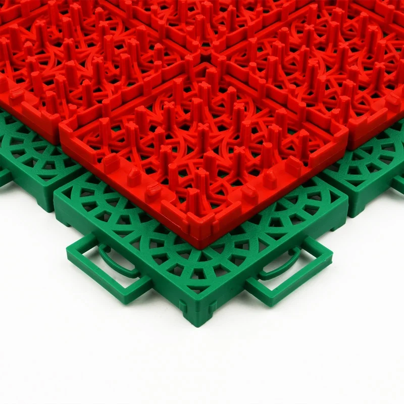 Enlio cheap polypropylene hockey pickle ball court interlocking tiles plastic interlocking court floor