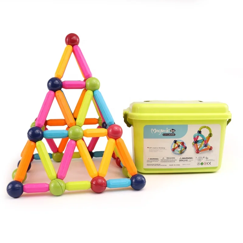 New Colored Strong Magnetic Building Blocks Kit Magnet Sticks Rods Kids Educational Toy For Children Learning Play Games