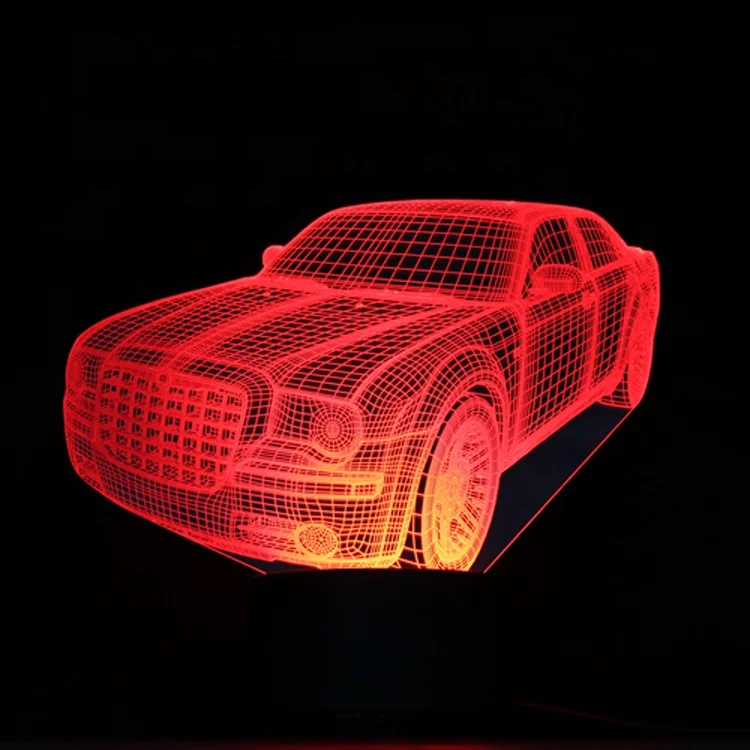 Новое поступление Оптическая иллюзия 3D Светодиодная лампа необычный спортивный автомобиль