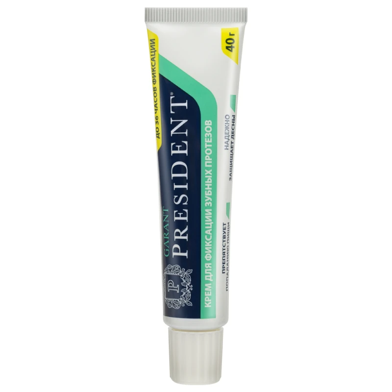 
Cream for fixing dentures PRESIDENT Garant (mint flavor) 40g 