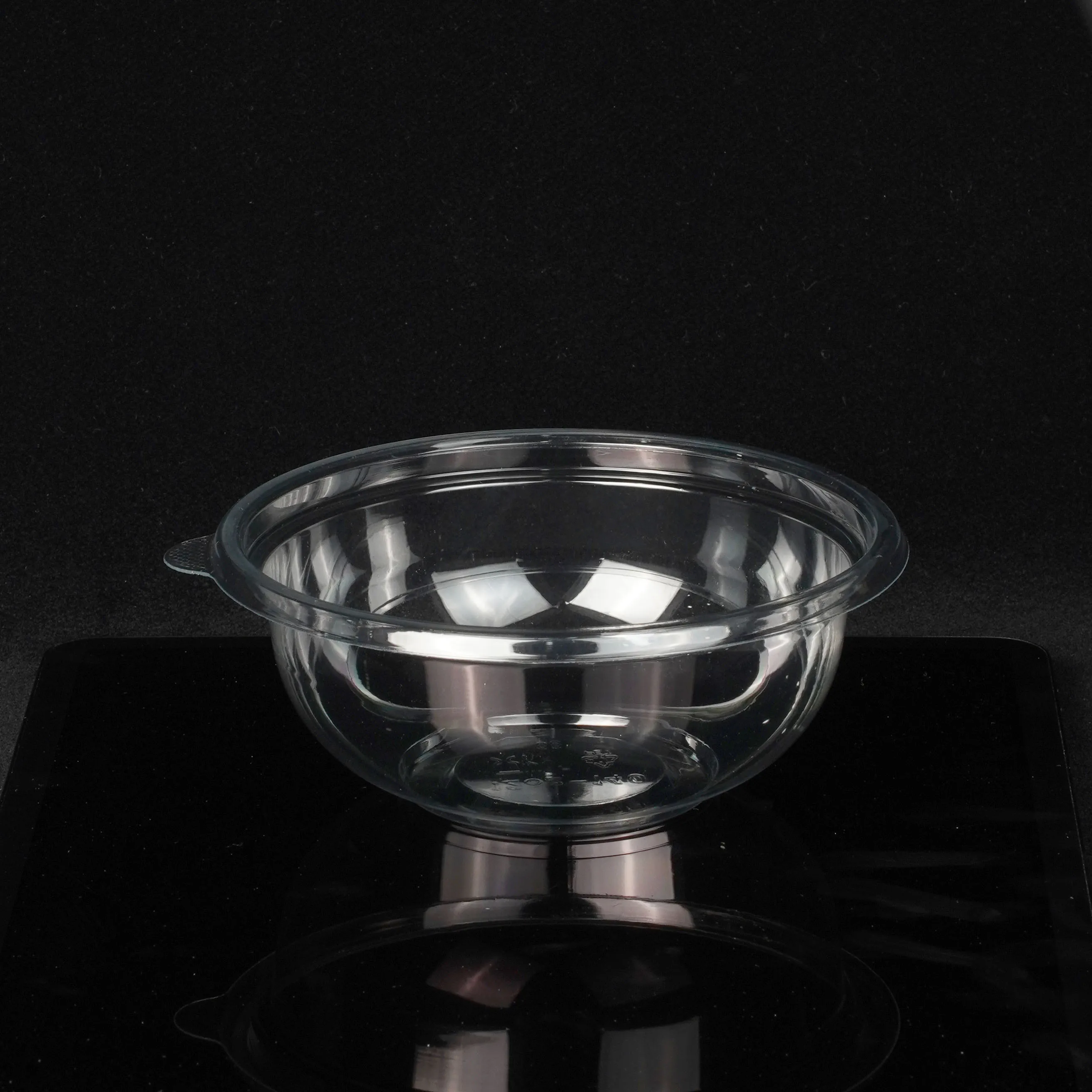 Latest Transparent Serving Disposable Round Food Container With Lid For Mixer, Plastic Salad Bowl/