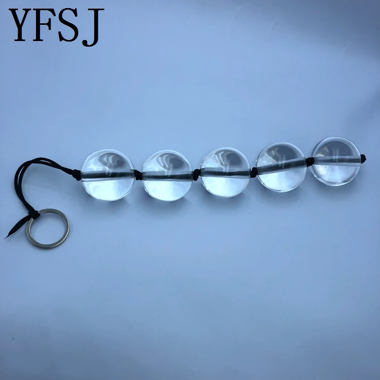 40mm Glass Anal Beads Vaginal Balls Anal Plug Butt Women Crystal Massager