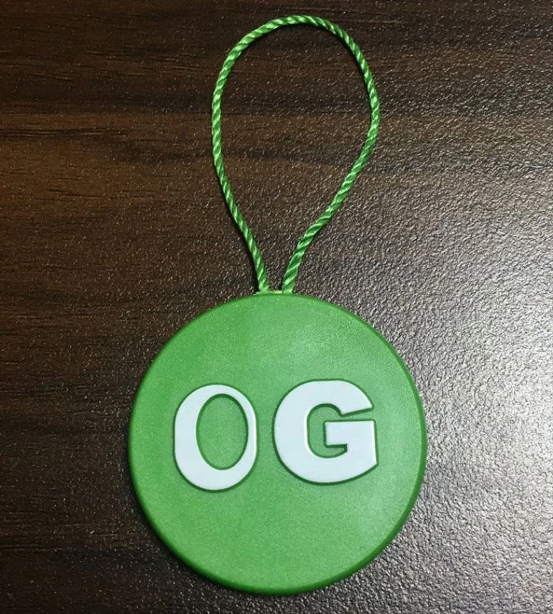 Plastic tag Maker 3D Double Embossed Brand Name Logo Hanging Tags String loop Lock