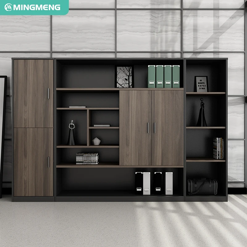 Modern Luxury Executive Office Furniture Set Wood Desk & Chair With File Cabinet for Home Hotel or School for Villas