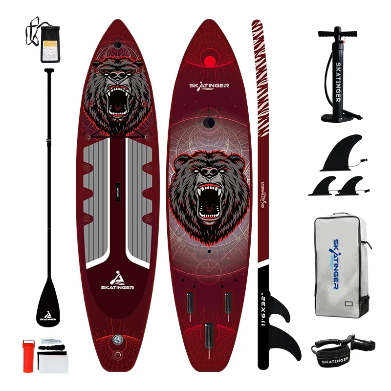 skatinger sup stand up paddleboard sup surfboard stand water play surfboard inflatable paddle for sup