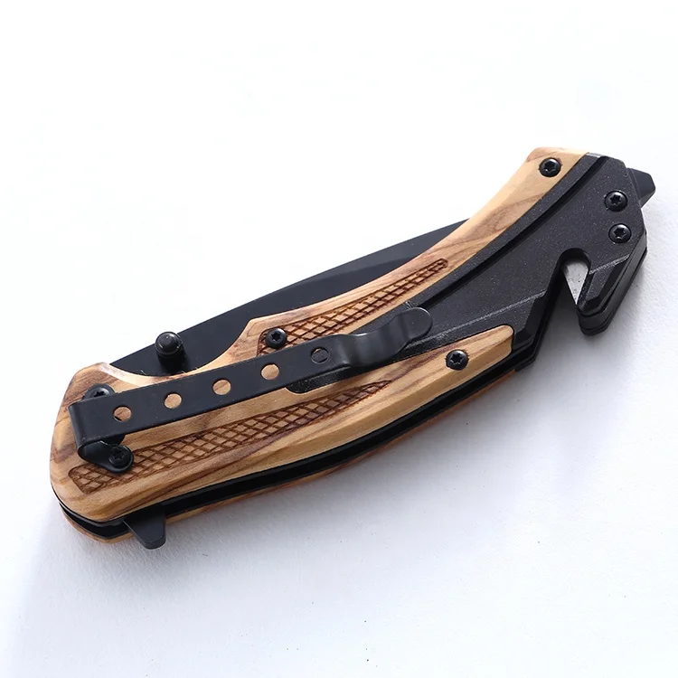 wholesale Zebra wood survival hunting camping bering knife knife