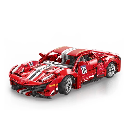 2022 New China toys MY88304 1:14 Super sports car 488 Pista plastic building block bricks speed racing car for kids