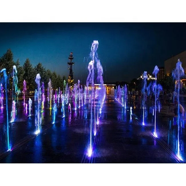 Fashion works Outdoor Interactive Water Dancing Dry Floor Deck Music Fountain for Plaza Mall