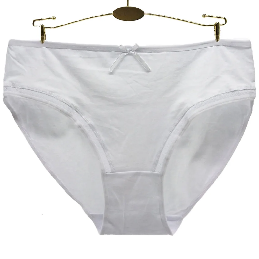 High quality fat women big size underwear 95% cotton plain color panties for big size lady women hot sale