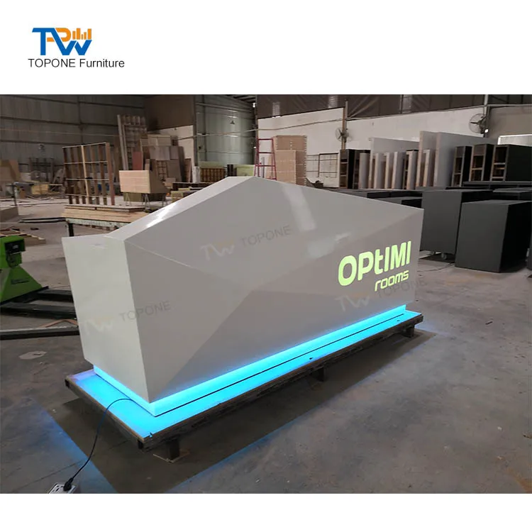 Diamond Reception desk Salon  grey color hotel Office front reception desk table