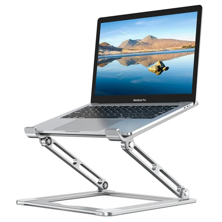 Laptop Lifter for Desk Ergonomic Aluminium Alloy Riser Adjustable Height Portable Holder for Projector 11 12 13 15 inch Notebook