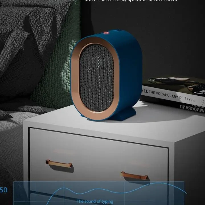 Portable mini PTC Ceramic camping space winter fan warm air blower electric heater for Home room desktop