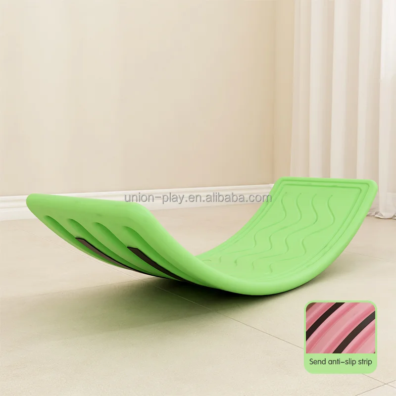 Toddler toys plastic curvy trainer wobble custom surf children yoga stability trainer kids balance board for fitness