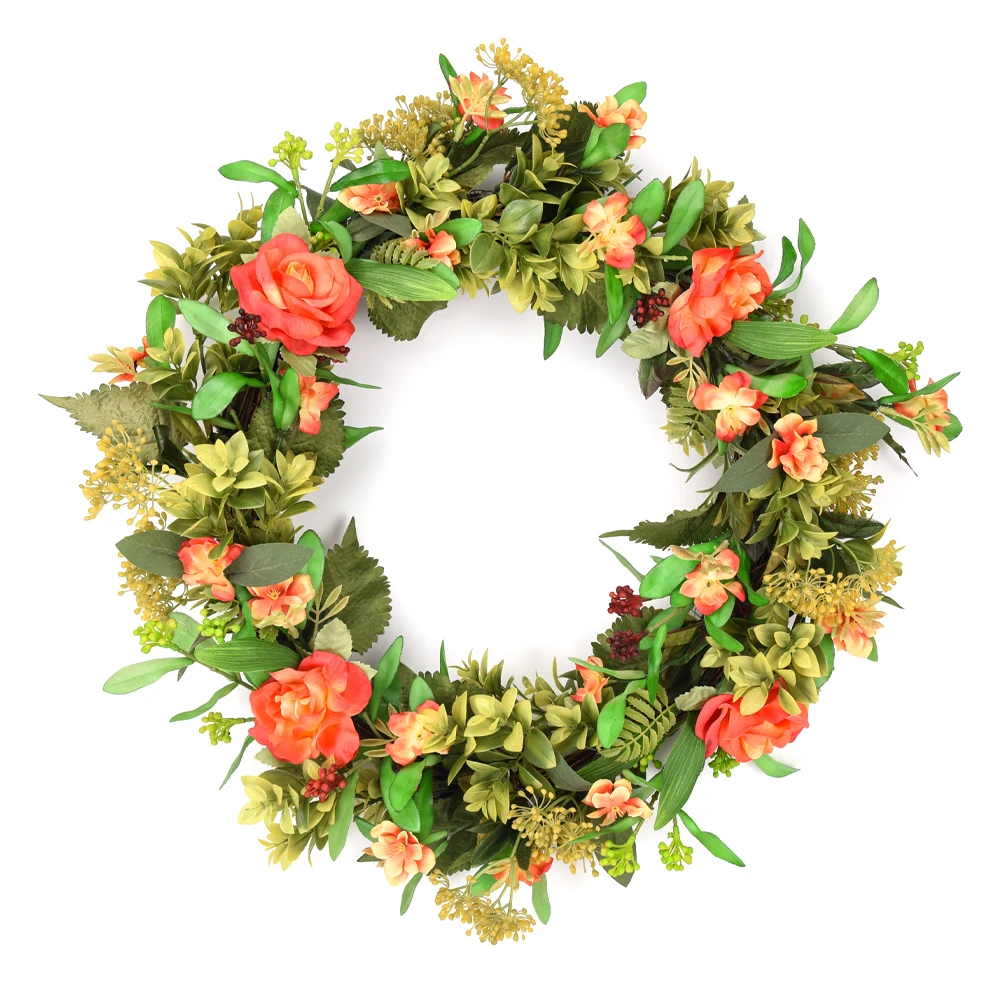 HuiCai factory wholesale large artificial decorative flowers wreaths and plants for door