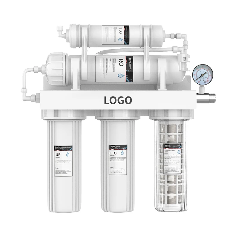 Level 6 reverse osmosis water purifier Drinking water filter commercial reverse osmosis filtration system High flow rate 600GPD