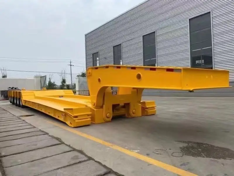 High Quality Factory Direct Sale Bed Low Flatbed Semi-Trailer Widely Used Steel Material
