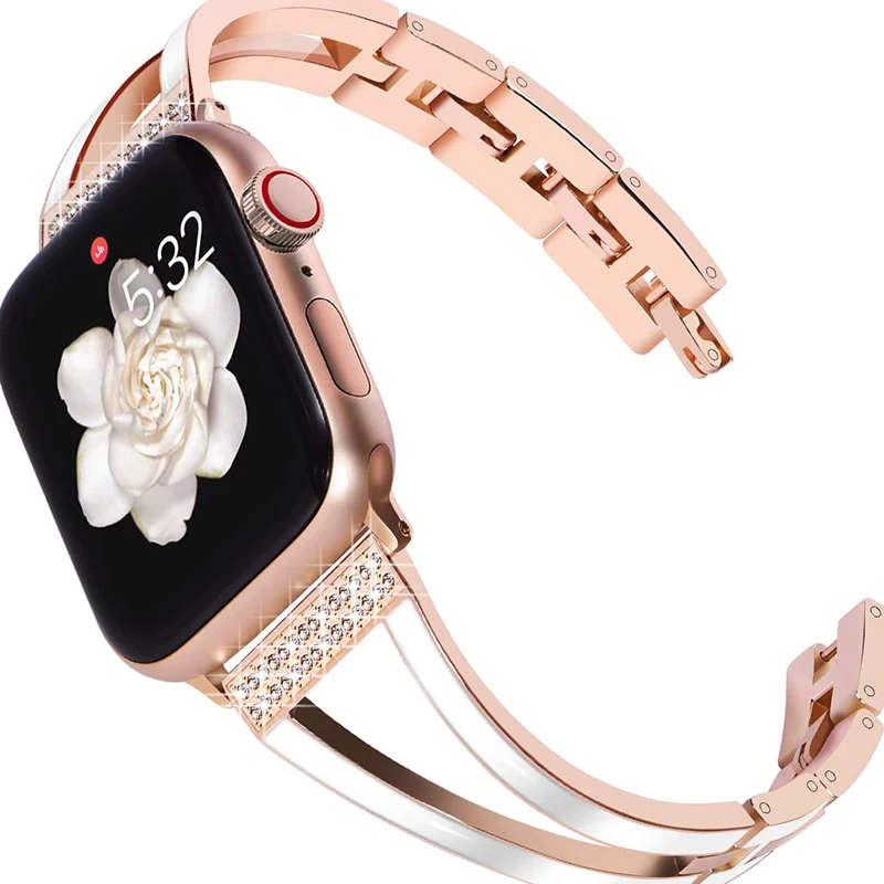 Metal Strap Charms For Apple Watch Band Charms For Apple Watch 7 45mm Titanium Wrist Band Smart Watch Bands Accessories