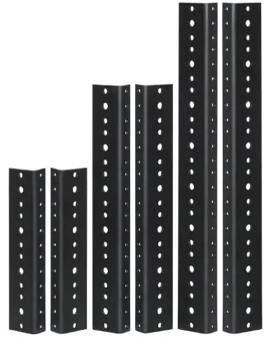 2U Vertical Rack Rails Kit Heavy Duty Server Rack Mount Rails