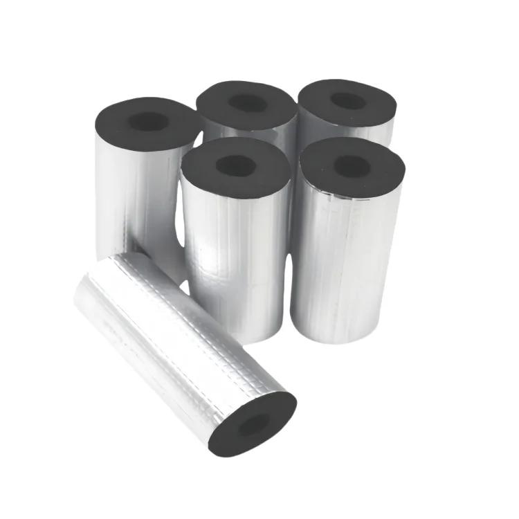 Open Self-Adhesive Water Pipe Antifreeze Insulation Aluminum Foil Rubber Foam Pipe