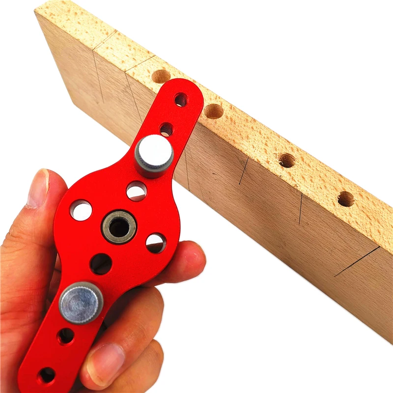 6/8/10mm Vertical Hole Jig Wood Dowel Hole Drilling Guide Jig Drill Bit Kit Joinery System Woodworking Drilling Locator