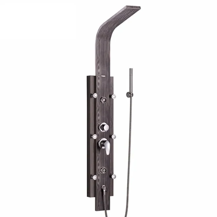 China Sanitary Ware Bathroom Fixtures Black Painting Available Luxury ss Shower Panel