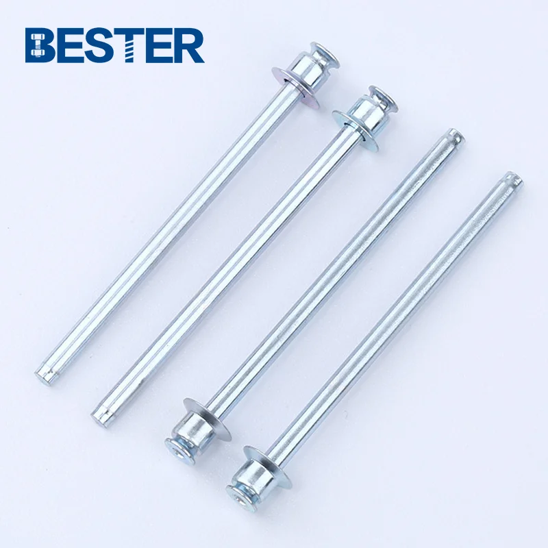 aluminum steel Flush head double csk countersunk head blind pull thru rivet