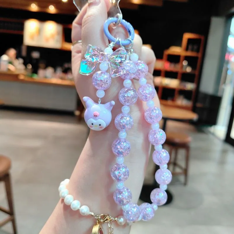 3D Creative Cute Cartoon Mobile Phone Chain Accessories Car Bag Pendant  S Anrio Kuromi Keychain