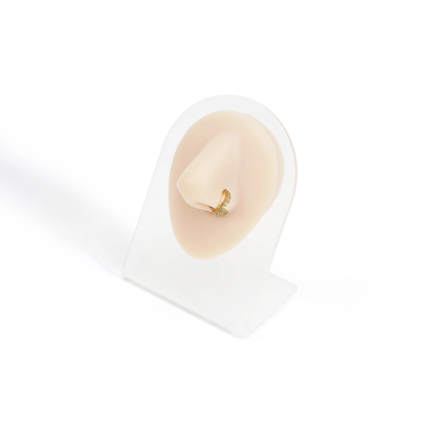 Silicone body part jewelry props silicon mold flexible plump lips navel earring ear jewellery piercings nose display for stand