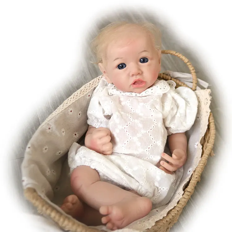 16 inch real reborn baby doll  solid silicone reborn boy outfit muecas para ni dolls for kids