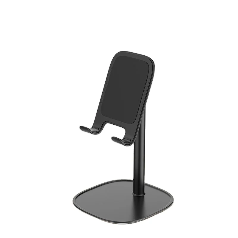 
adjustable mobile phone stand aluminum alloy metal bracket custom logo mobile phone desk top support mobile stand 