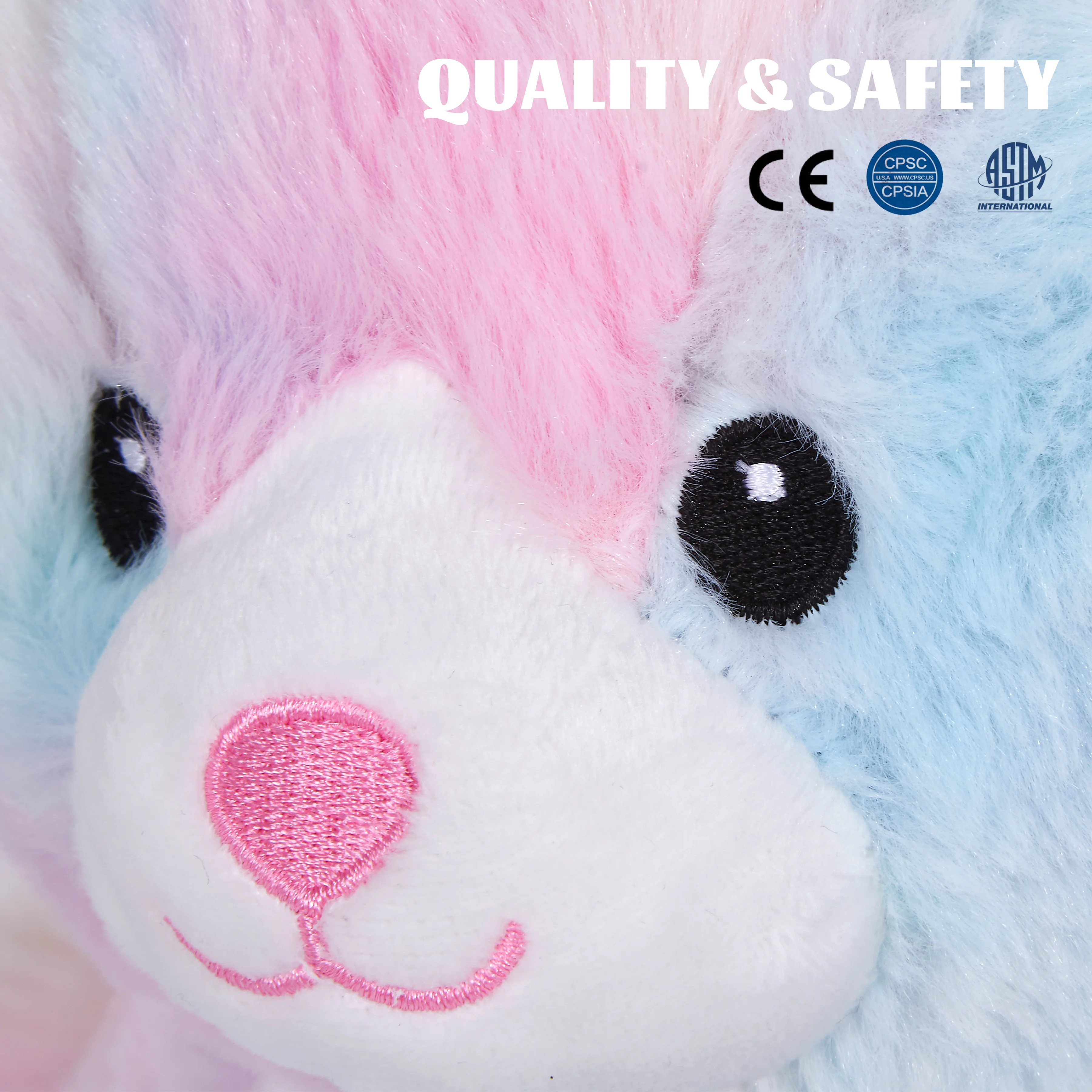 Glow Guards 13' Lying Light up Cat Plush Toy Rainbow Kitty Soft Stuffed Bed Night Light Birthday for Toddler Kids