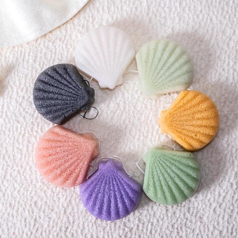 Hot selling 100% Natural Vegetable Fiber Material Konjac Facial Sponge