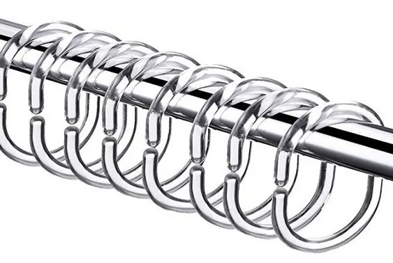 Bathroom Shower Curtain C Hook Ring plastic transparent bathroom pothook  PP shower curtain hooks