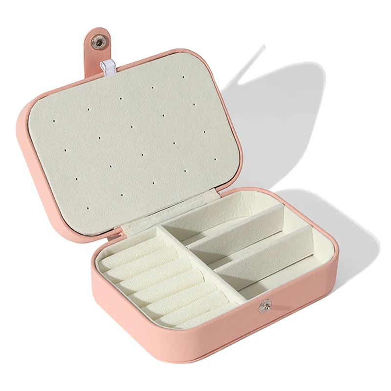 Mini Girls Gift Double Layer Travel Jewelry Organizer Bracelet Necklace Ring Jewellery Box for Women Lady