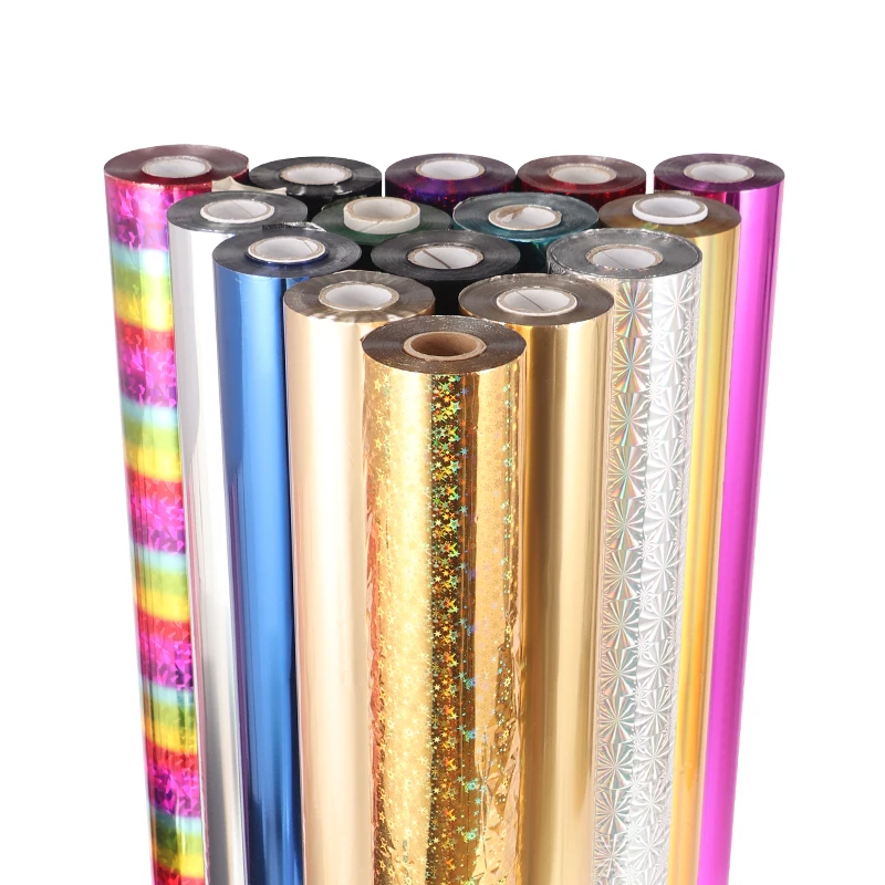 Factory Direct Price Gold and Sliver PU TPU PVC Artificial Leather Printing Hot Stamping Foil