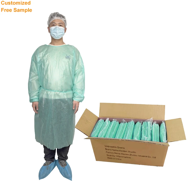 Thin Dental Protective Hospital Patient Gowns Disposable Isolation Clothing Ppe