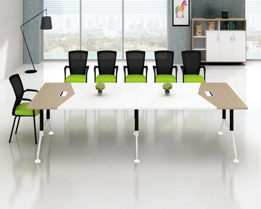 Moderate Office Furniture with MFC Desktops and Metal Legs  Rectangle Conference Room Table