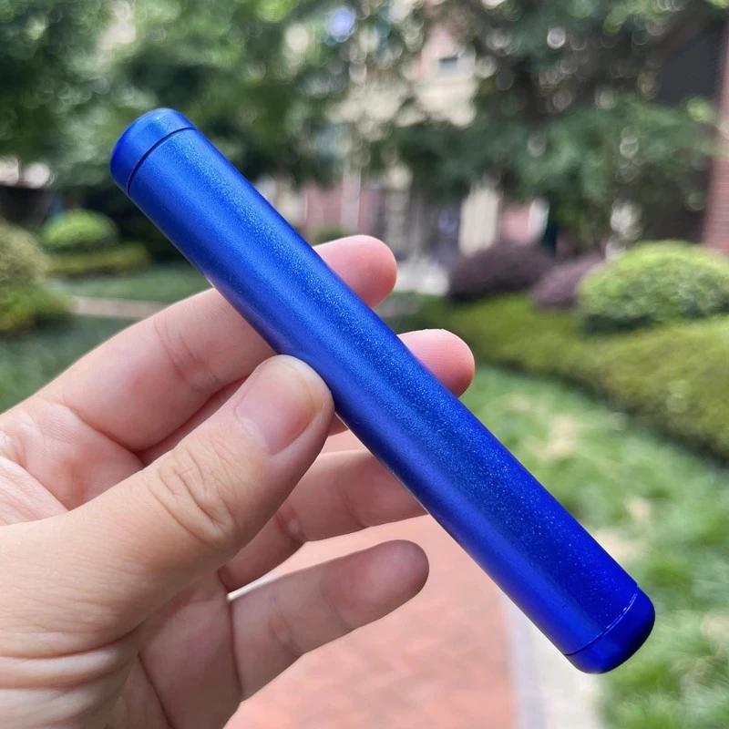 JTX650 Portable Aluminum Alloy Cigar Tube Exquisite Polished Cigar Case Single Pipe Smoking Set Cigar Cover Storage Tube