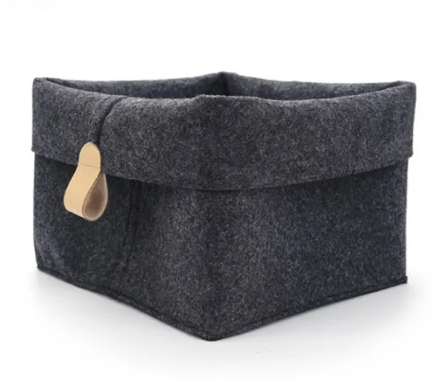 Factory wholesale custom simple felt storage box handmade small felt organizer bag