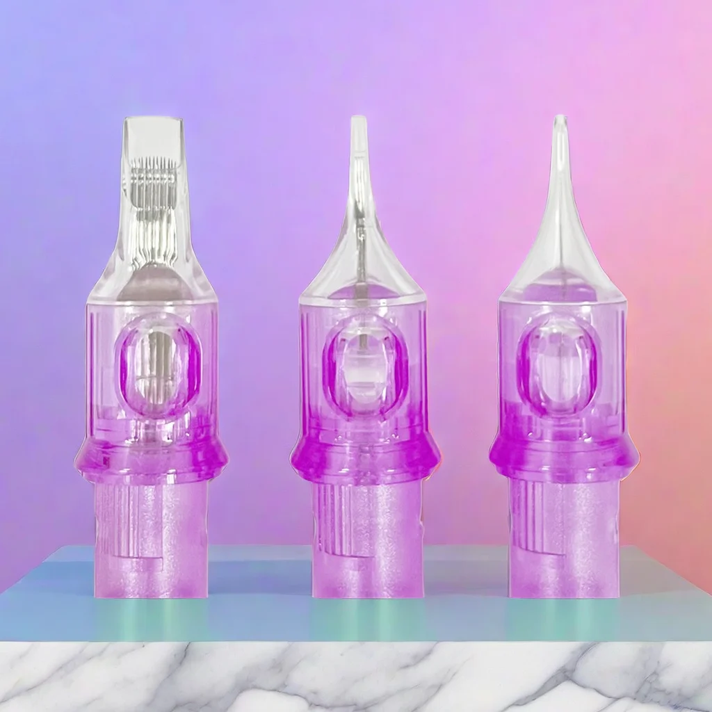 2024 New design Pink PMU Tattoo Cartridge Needle Premium Quality Tattoo Needle Sterilized Disposable Tattoo Neelde Cartridges/