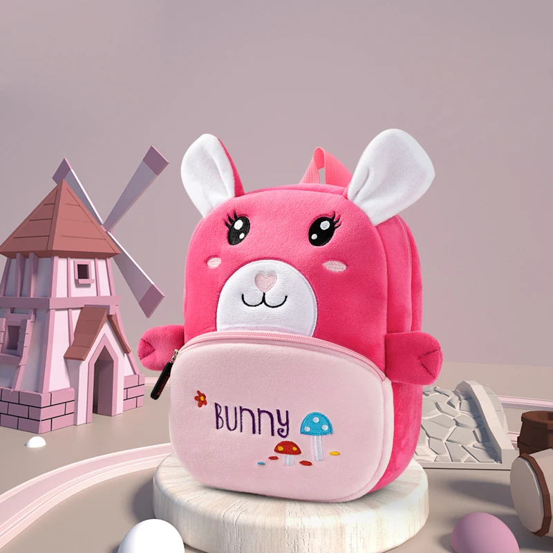
Girls Boys Cute Bunny Cartoon School Bag Kids Bag Pack Backpack Cartoon Plush Backpack For Kids 