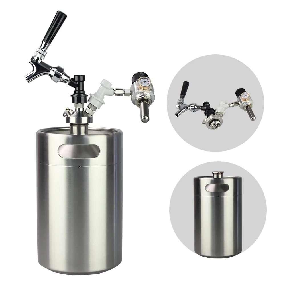 5L Stainless Steel Beer Growler Keg with Mini
