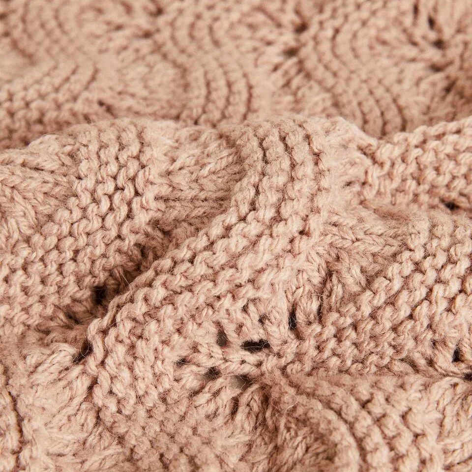 Wholesale Soft and Skin-friendly Blanket Wave Striped 100% Cotton Knitted Throw Blanket for Kids Baby LYT