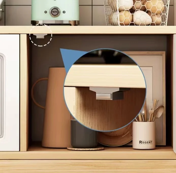 Home Furniture Kitchen Cabinet Wooden Open Shelf with Metal Frame Floor Standing Display Cabinet