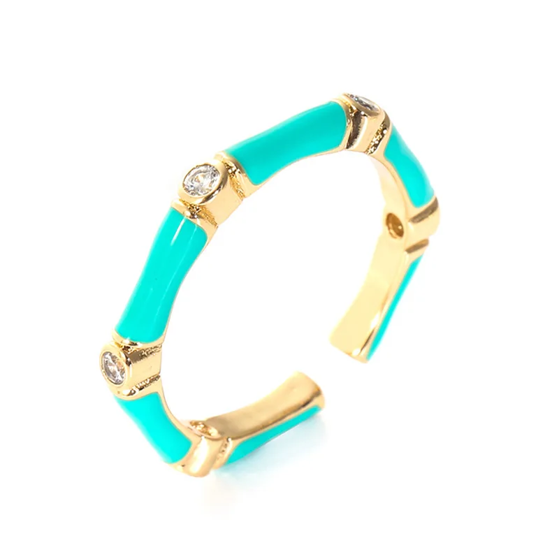 2022 new fashion Bamboo Ring Adjustable  Trendy Gold Plated Rings for woman