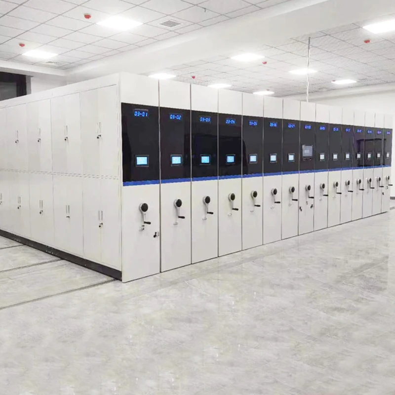 Intelligent Mobile File cabinet Compact Shelving Metal School Library smart control Movable Rack Book Mobile Shelving