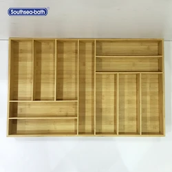 Современный бамбуковый ящик-органайзер для ванной комнаты