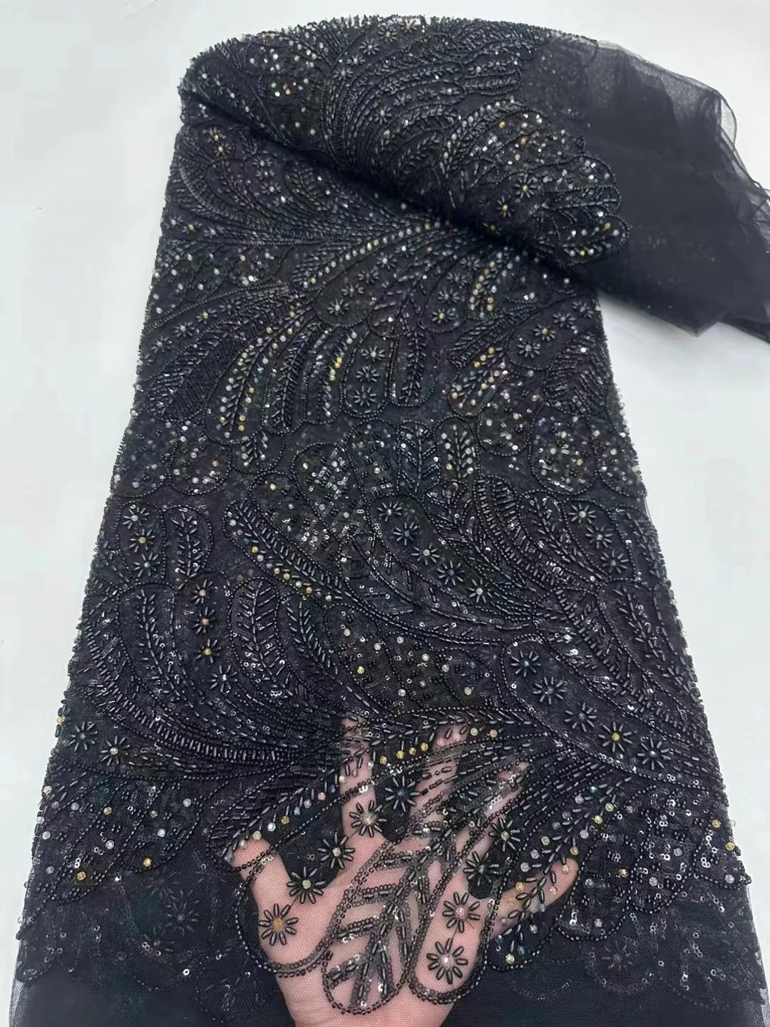Бусины кружевная ткань Серебряные Кристаллы Swarovski