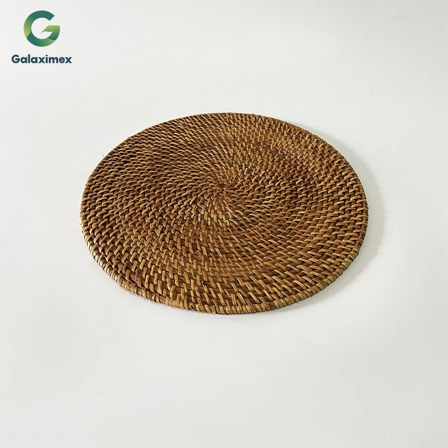 Best Selling Round Rattan Placemats Handcrafted in Vietnam